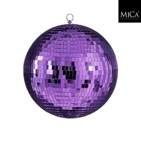 Bauble Mirror Ball Purple 30cm
