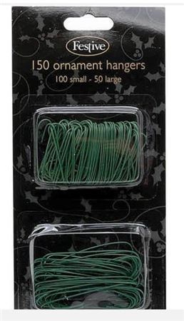 Green Plastic Coated Metal Hooks X150  (PACK OF 3)