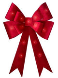 Bow Velour L E D 2 Layer Red 43x63cm