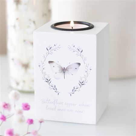 Tealight Holder Butterfly 10x7cm