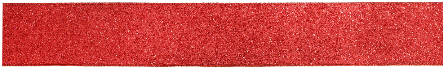 Xmas Ribbon Sparkle Red 63mm