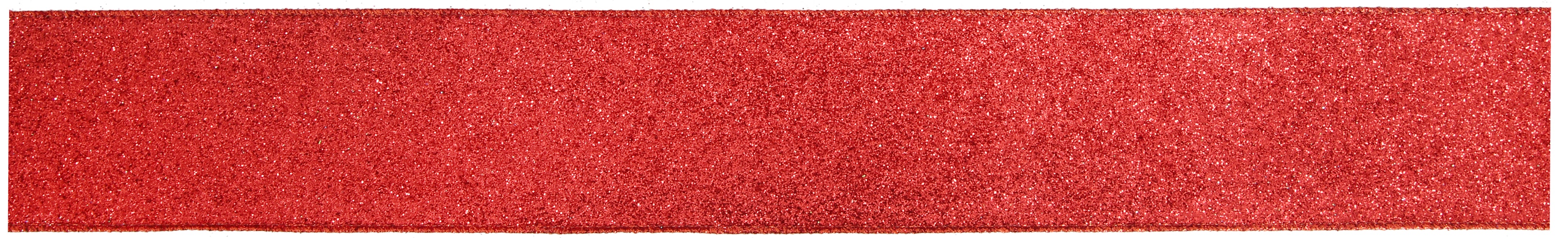 Ribbon Xmas Sparkle Red 63mm
