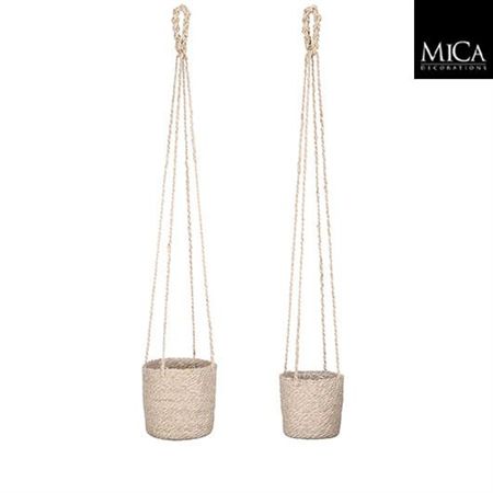 Basket Hanging Atlantic Cream Set Of 2