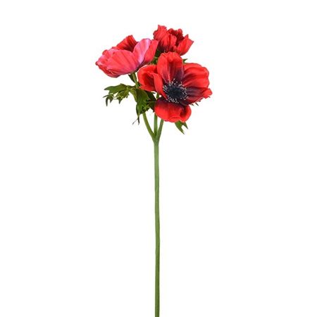 Artificial Anemone Spray Red 46cm (PACK OF 3)