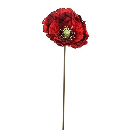 Artificial Poppy Pick Red 22cm X48