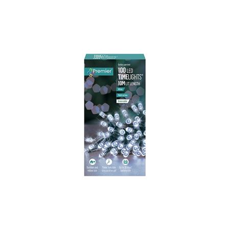 L E D Lights White X100 Battery Operated