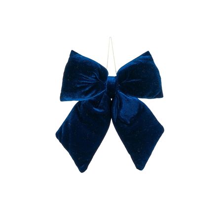 Bow Plush Dark Blue 23x20cm
