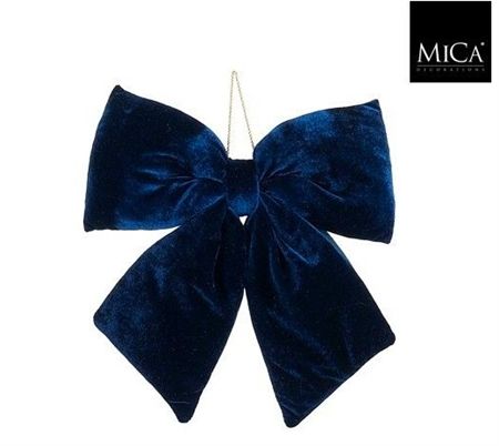Bow Plush Dark Blue 34x30cm