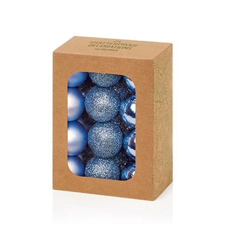 Baubles 30mm Cornflower X24