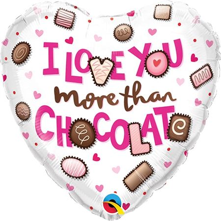 Balloon 18 Inch Love More Choco (PACK OF 4)