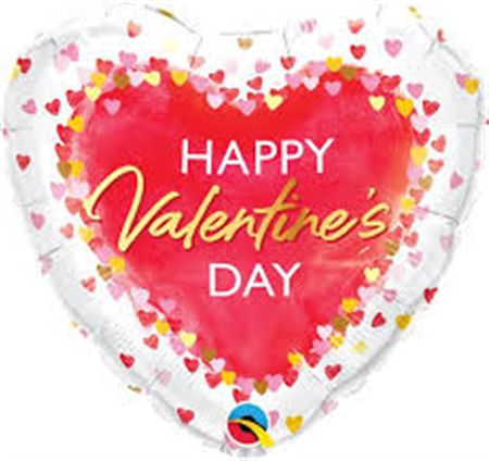 Balloon 18 Inch Valentine Watercolour (PACK OF 4)