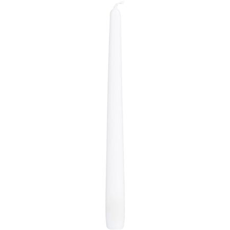 Tapered Candle 250x23mm White X12