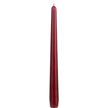 Tapered Candle 250x23mm Burgundy X12