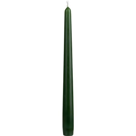 Tapered Candle 250x23mm Green X12