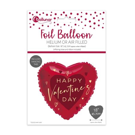 Balloon 18 Inch Valentines Heart (PACK OF 4)