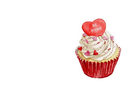 Folded Card Be Mine Cupcake (3 pack of 25 card each)