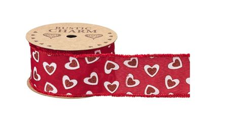 Ribbon Sparkly Heart 60mm