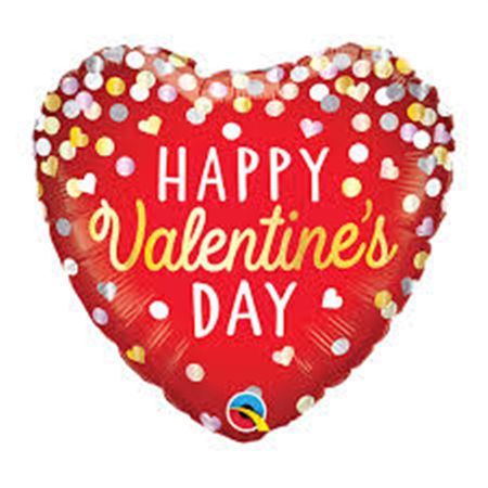 Balloon 18 Inch Valentines Confetti (PACK OF 2)