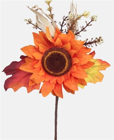 Sunflower Autumn Pick 22cm