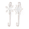 Wreath Hanger Metal White Snowflakes 35cm ( Any 1 )
