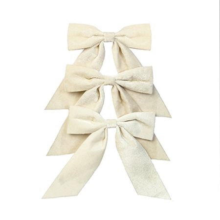 Bow Set Of 3 Ivory 15cm