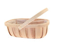 Basket Trug Oval Folding Handle Natural