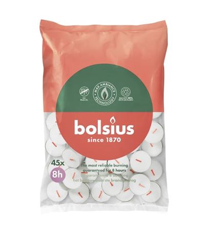 Tea Lights 8 Hr Bag Of 45 Sustainable