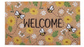 Doormat Flowers & Bees Welcome 45x75cm