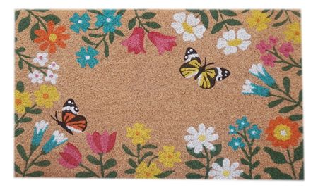 Doormat Flowers & Butterflies 45x75cm