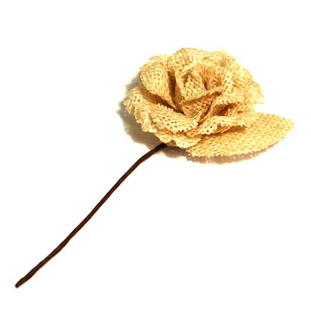 Ribbon Rose Natural 4.6cm X6  (PACK OF 2)
