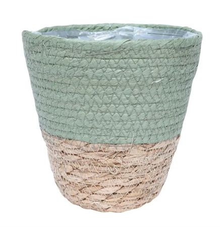Seagrass Pot Green 16cm (PACK OF 3)
