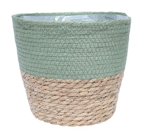 Seagrass Pot Green 16cm (PACK OF 3)