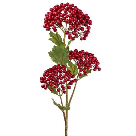 Artificial Viburnum Berry Spray Red 66cm