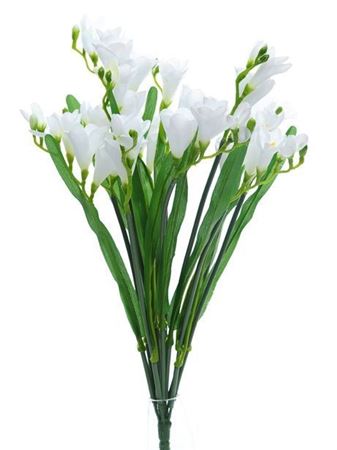 Artificial Freesia Bush White