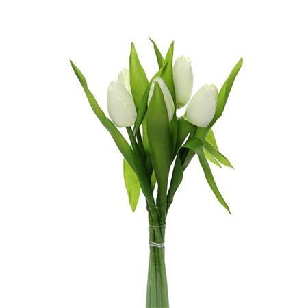 Artificial Tulip Bunch Cream 36cm (PACK OF 2)