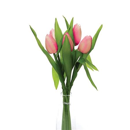 Artificial Tulip Bunch Pink 36cm (PACK OF 2)