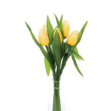Artificial Tulip Bunch Yellow 36cm (PACK OF 2)