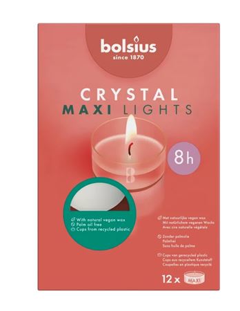 Clear Cup Maxi Tea Lights X12