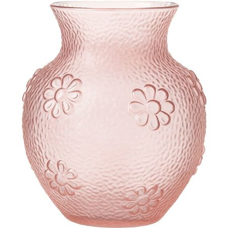 Vase Bubble Pink Flower 13.1x16.4cm (pack of 2)