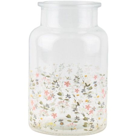 Glass Jar Whisper Petal 20x14cm -10cm Open