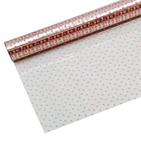Cello Clear With Pink Hearts