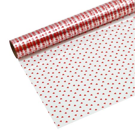 Cello Clear With Red Hearts