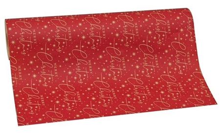 Kraft Paper Merry Xmas Red 50cm X 100m