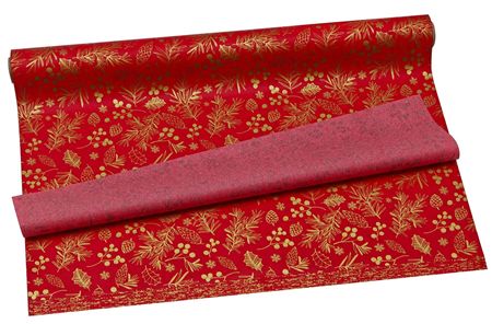Tissue Xmas Foliage X48 Red 50 X75cm