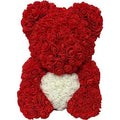 Rose Teddy Red White Heart