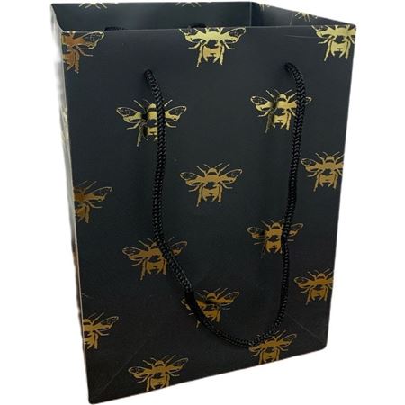 Bouquet Bag Black Gold Bee 25cm