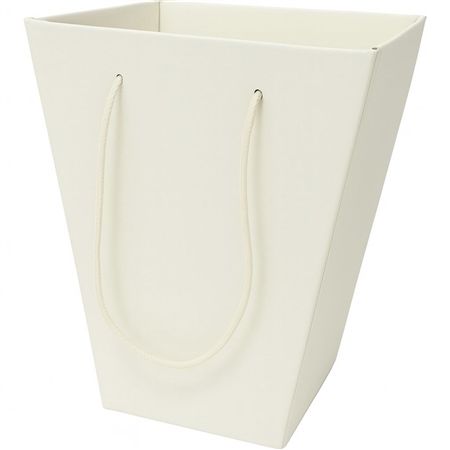 Multipurpose Tote Box Bag Ivory 21x14x27.5cm X10