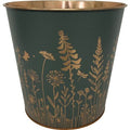 Zinc Pot Green Wild 15x13.7x10cm (PACK OF 2)
