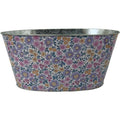 Zinc Oval Liberty Floral 22.5x14x11cm (PACK OF 2)