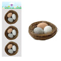 Nest With 3 Eggs 6cm X3 (pack of 3)